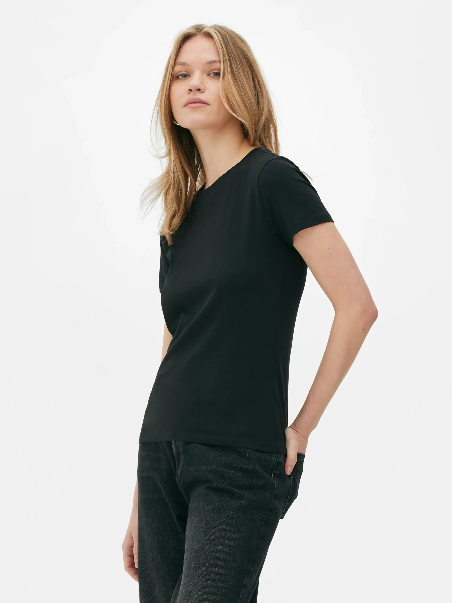 Online Kurzärmeliges Stretch-T-Shirt Damen Tops Und T-Shirts