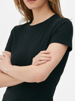 Online Kurzärmeliges Stretch-T-Shirt Damen Tops Und T-Shirts