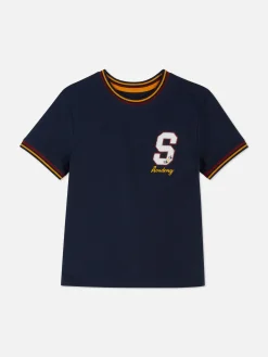 Discount Kurzärmeliges T-Shirt Im College-Stil Kinder Tops Und T-Shirts