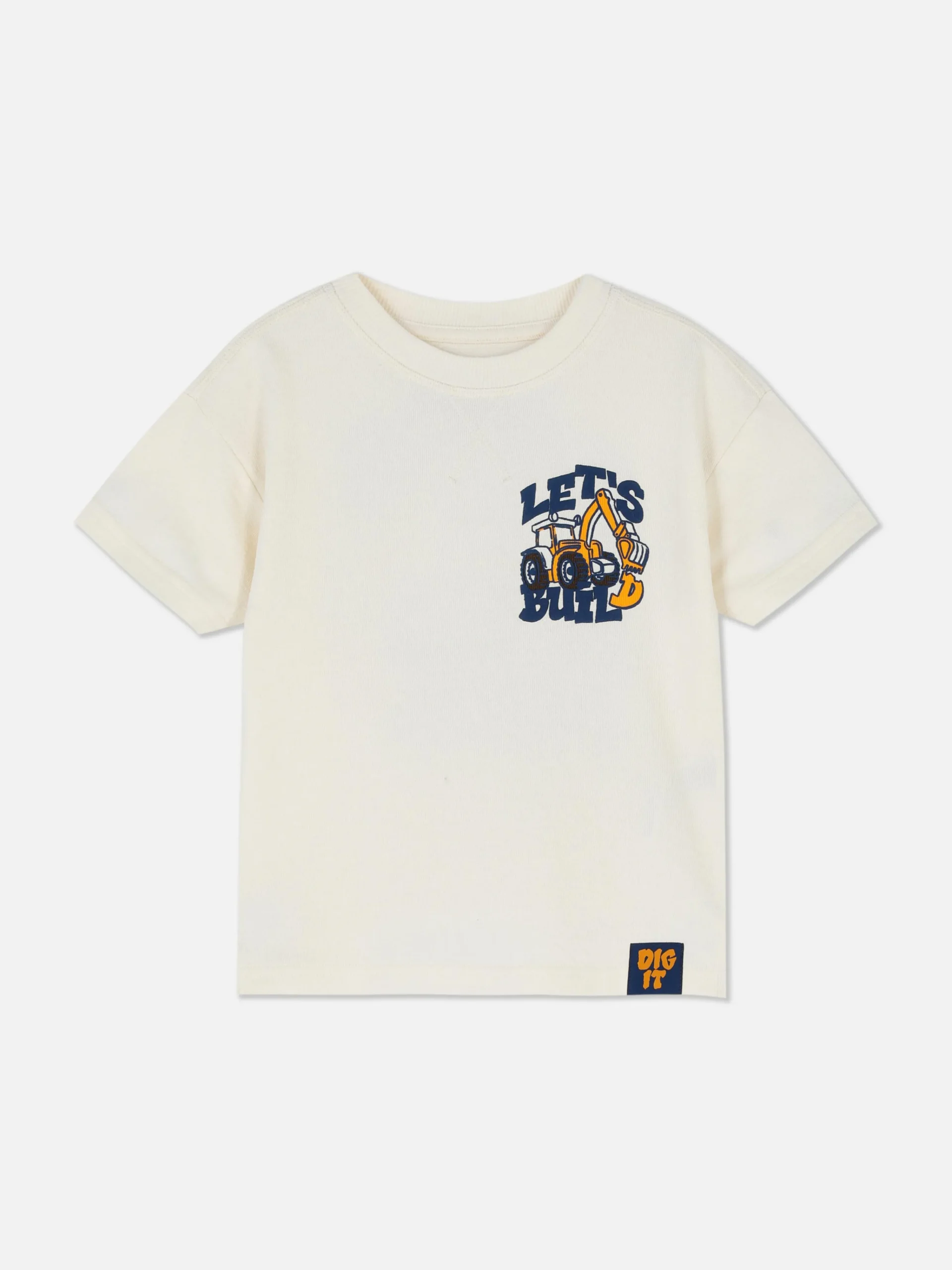 Discount Kurzärmeliges T-Shirt Mit Baggermotiv Kinder Tops Und T-Shirts