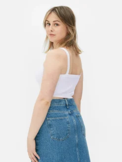 Hot Kurz-Top Mit Rippenstruktur Damen Tops Und T-Shirts