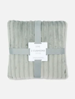 Online Kuscheliges, Geripptes Kissen, 2er-Pack Kissen Und Bezüge