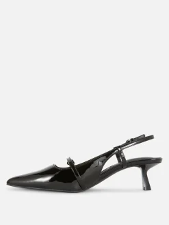 Lackleder-Heels Mit Schnalle Damen Gothic-Kleidung|Heels