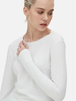 Clearance Langarmtop Aus Stretch Damen Tops Und T-Shirts