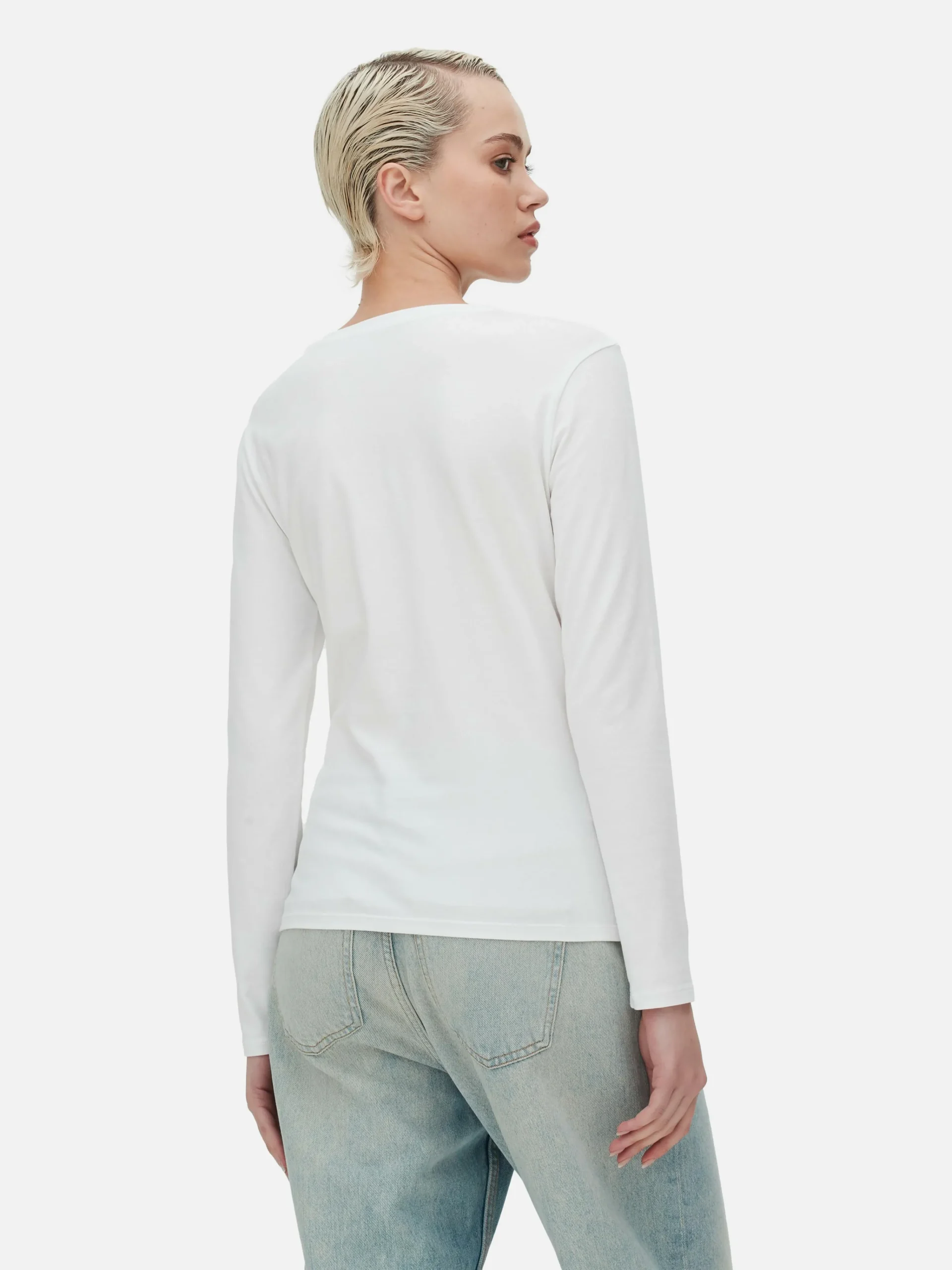 Clearance Langarmtop Aus Stretch Damen Tops Und T-Shirts