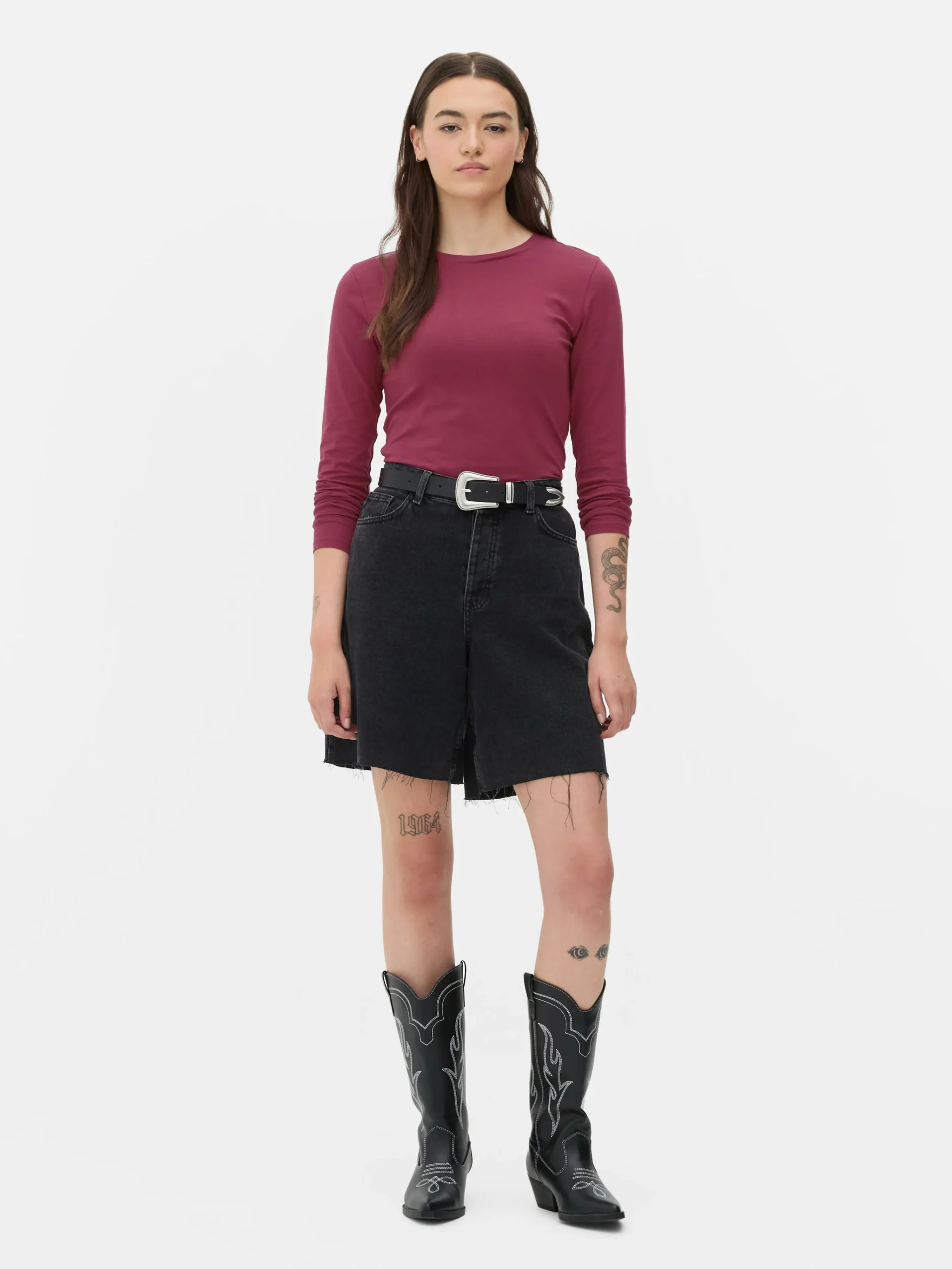 Online Langarmtop Aus Stretch-Jersey Damen Tops Und T-Shirts