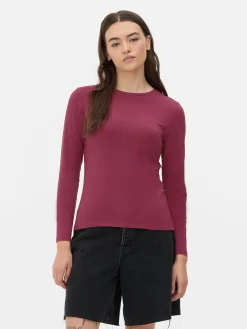 Online Langarmtop Aus Stretch-Jersey Damen Tops Und T-Shirts