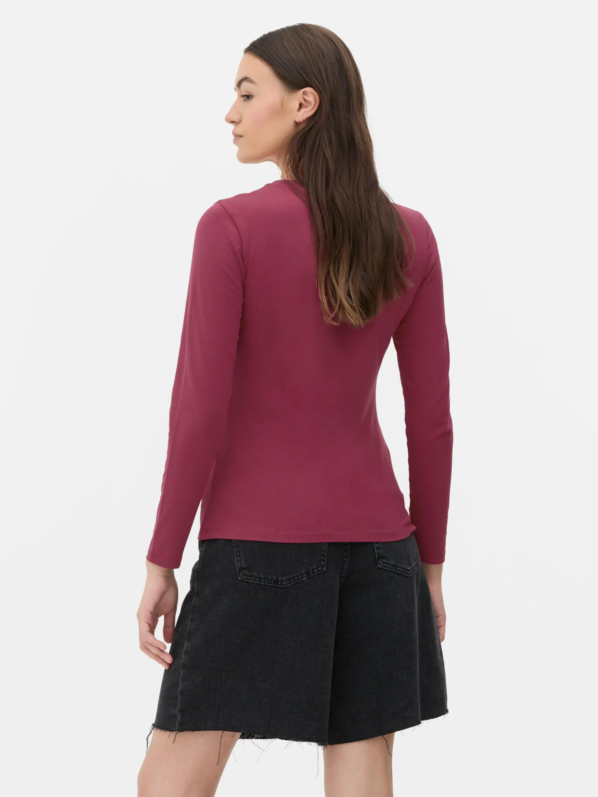 Online Langarmtop Aus Stretch-Jersey Damen Tops Und T-Shirts