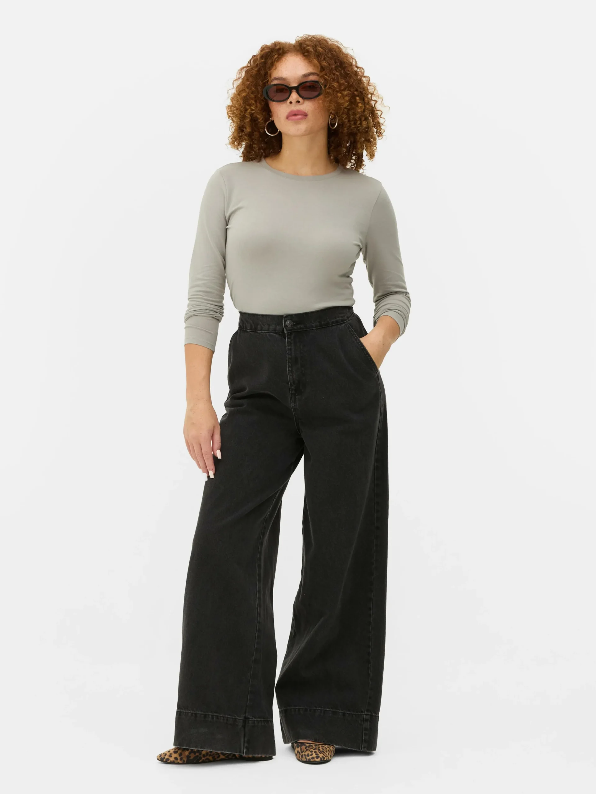 Online Langarmtop Aus Stretch-Jersey Damen Tops Und T-Shirts