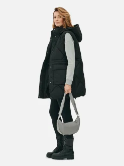 Discount Lange Steppweste Mit Kapuze Damen Jacken Und Mäntel