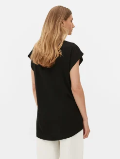 Sale Langes Essential-T-Shirt Damen Tops Und T-Shirts