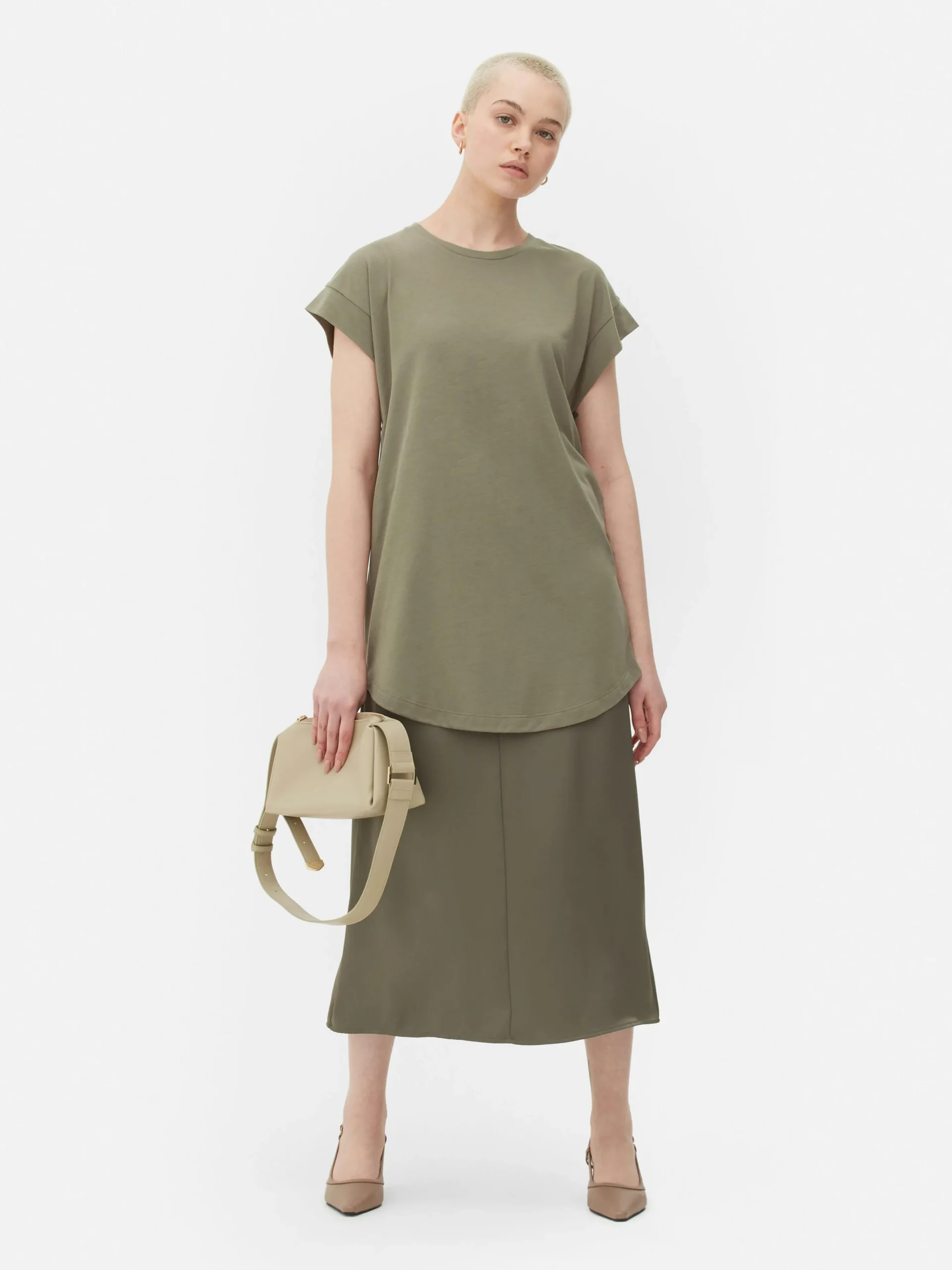 Outlet Langes Essential-T-Shirt Damen Tops Und T-Shirts