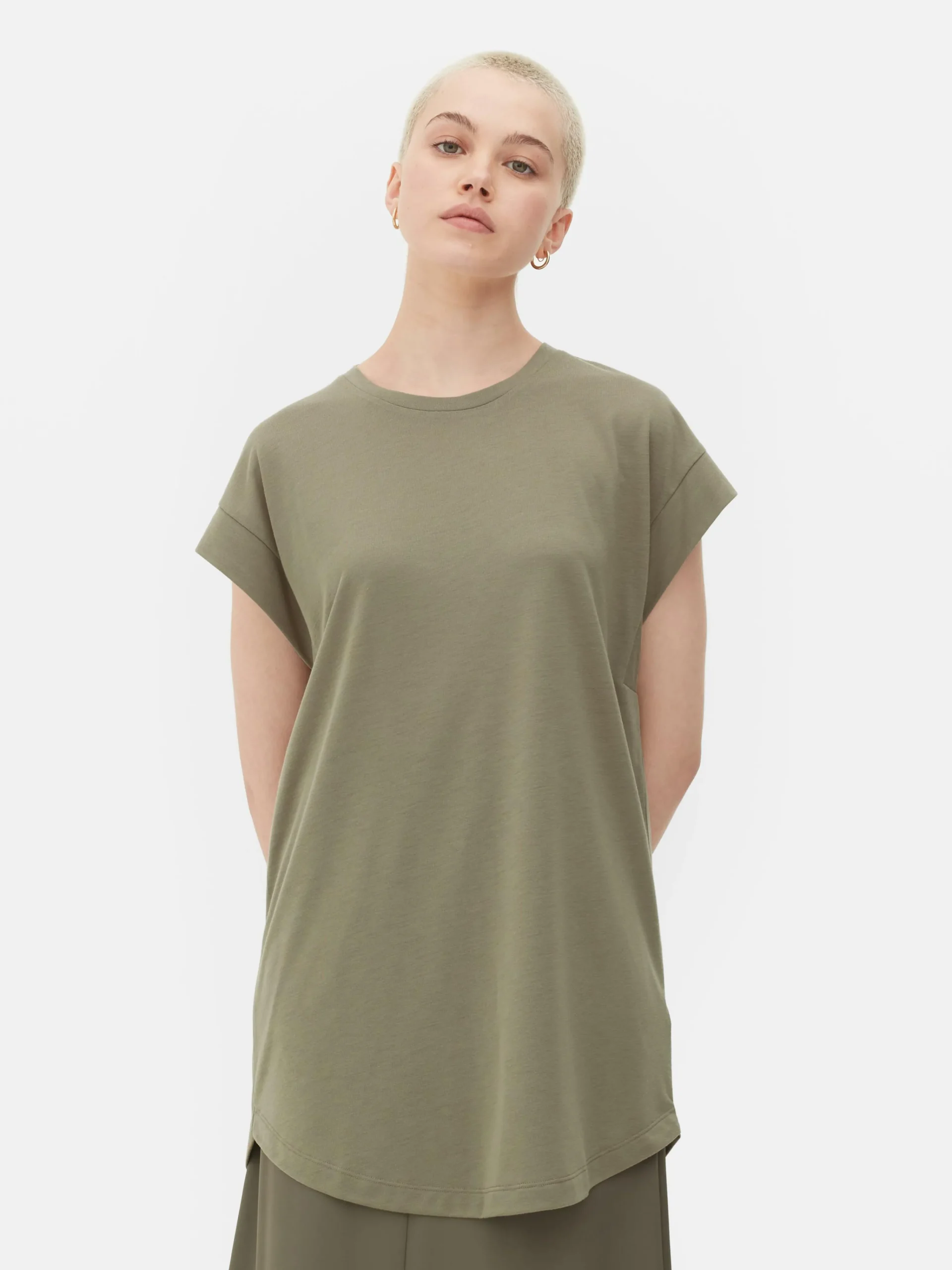 Outlet Langes Essential-T-Shirt Damen Tops Und T-Shirts