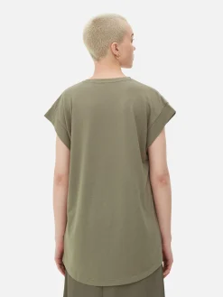 Outlet Langes Essential-T-Shirt Damen Tops Und T-Shirts