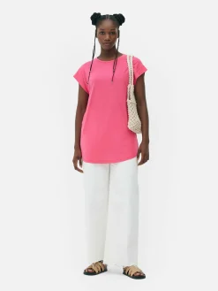 New Langes Essential-T-Shirt Damen Tops Und T-Shirts