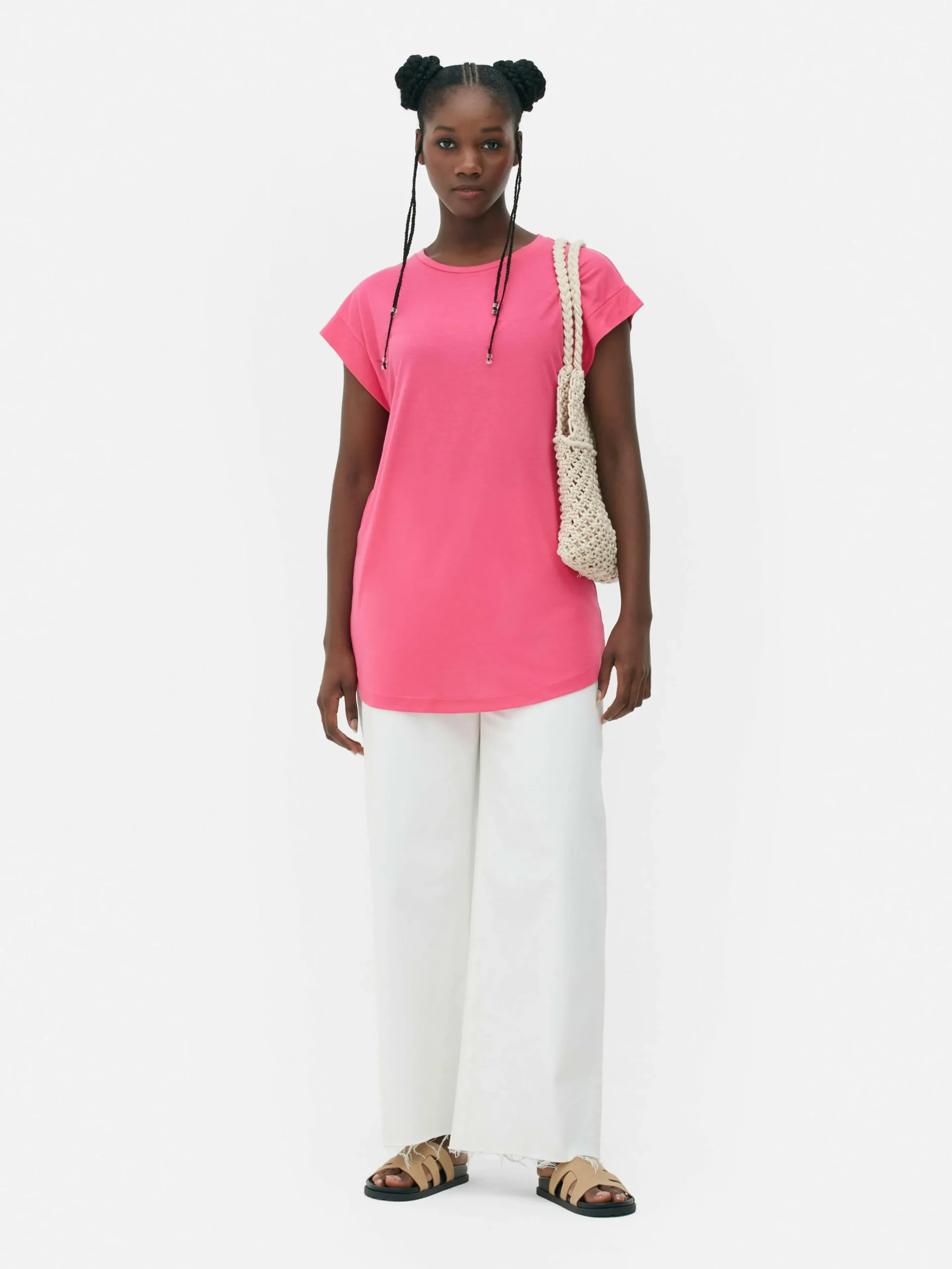 New Langes Essential-T-Shirt Damen Tops Und T-Shirts