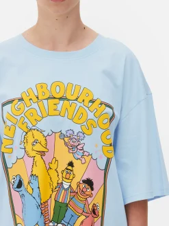 New Langes „Sesamstraße“ Schlaf-T-Shirt Im Oversized-Look Damen Schlafshirts Und Nachthemden