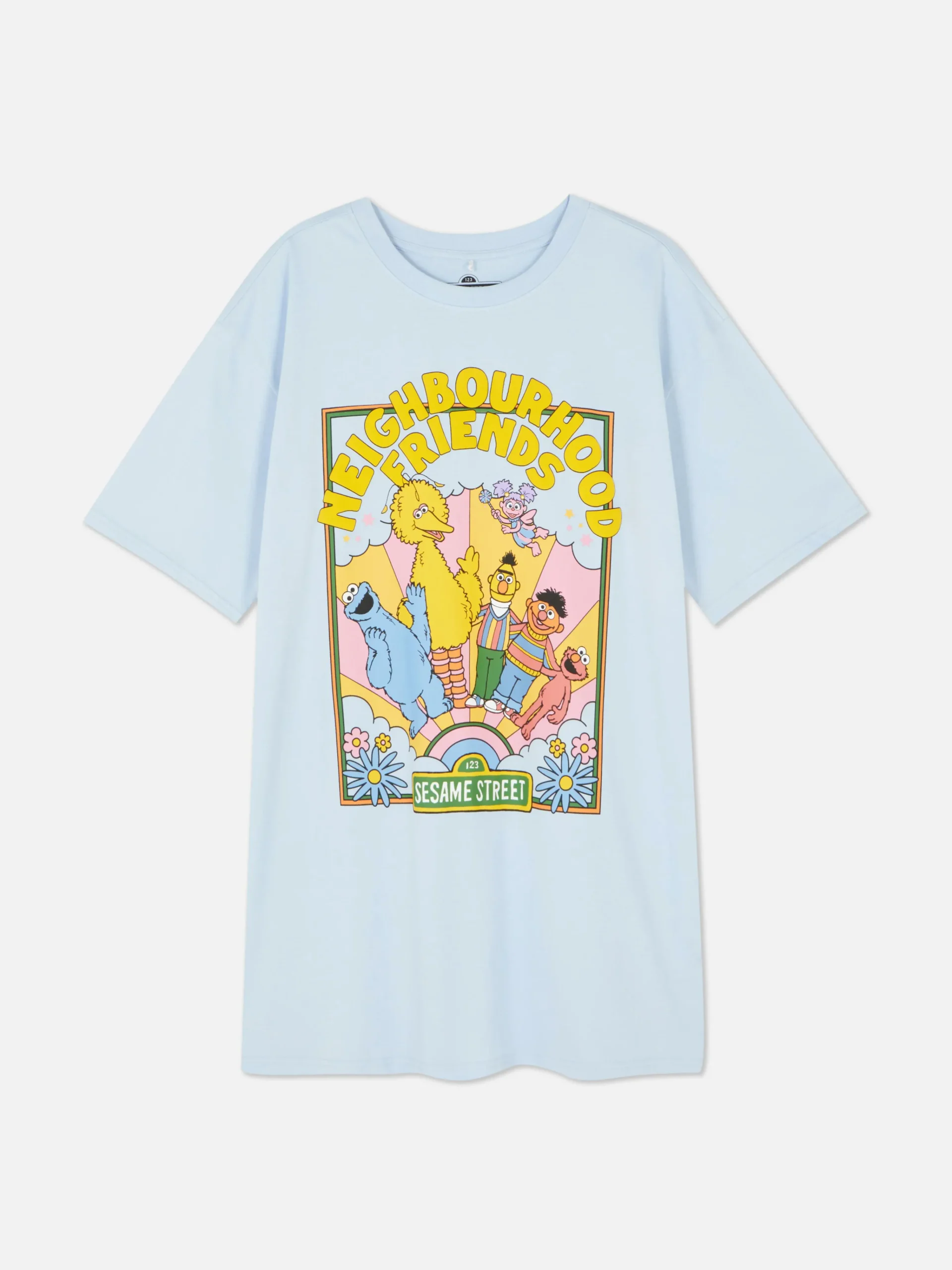 New Langes „Sesamstraße“ Schlaf-T-Shirt Im Oversized-Look Damen Schlafshirts Und Nachthemden