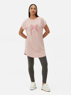 Sale Langes T-Shirt Mit Rundhalsausschnitt Damen Tops Und T-Shirts