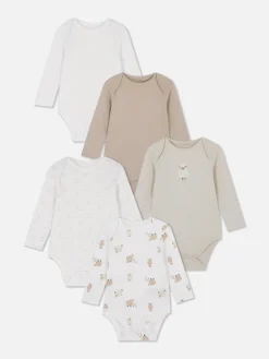Best Langärmelige Bodysuits Mit Schafmotiv, 5er-Pack Bodys Und Westen