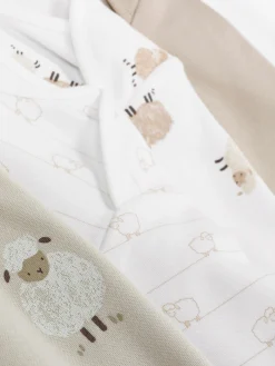 Best Langärmelige Bodysuits Mit Schafmotiv, 5er-Pack Bodys Und Westen