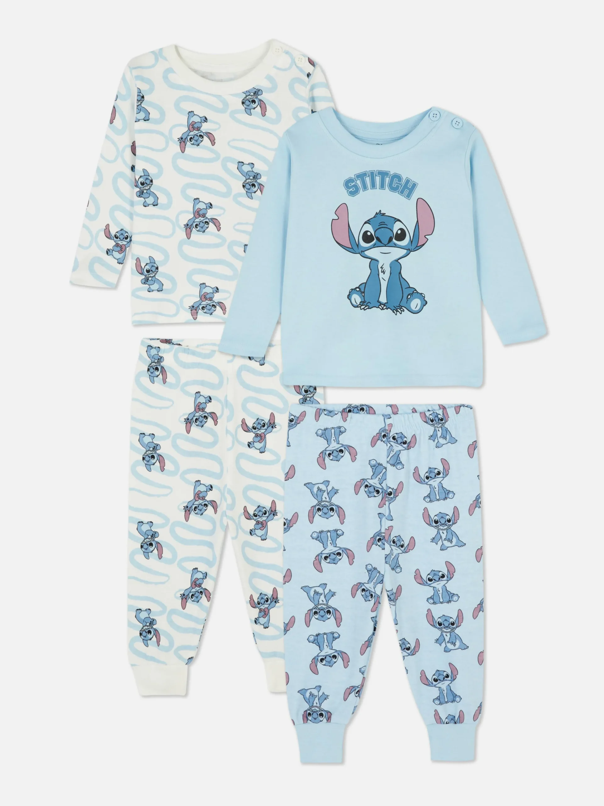 Best Langärmeliger „Disney Stitch“ Schlafanzug, 2er-Pack Schlafanzüge Und Nachtwäsche|Schlafanzüge Und Nachtwäsche