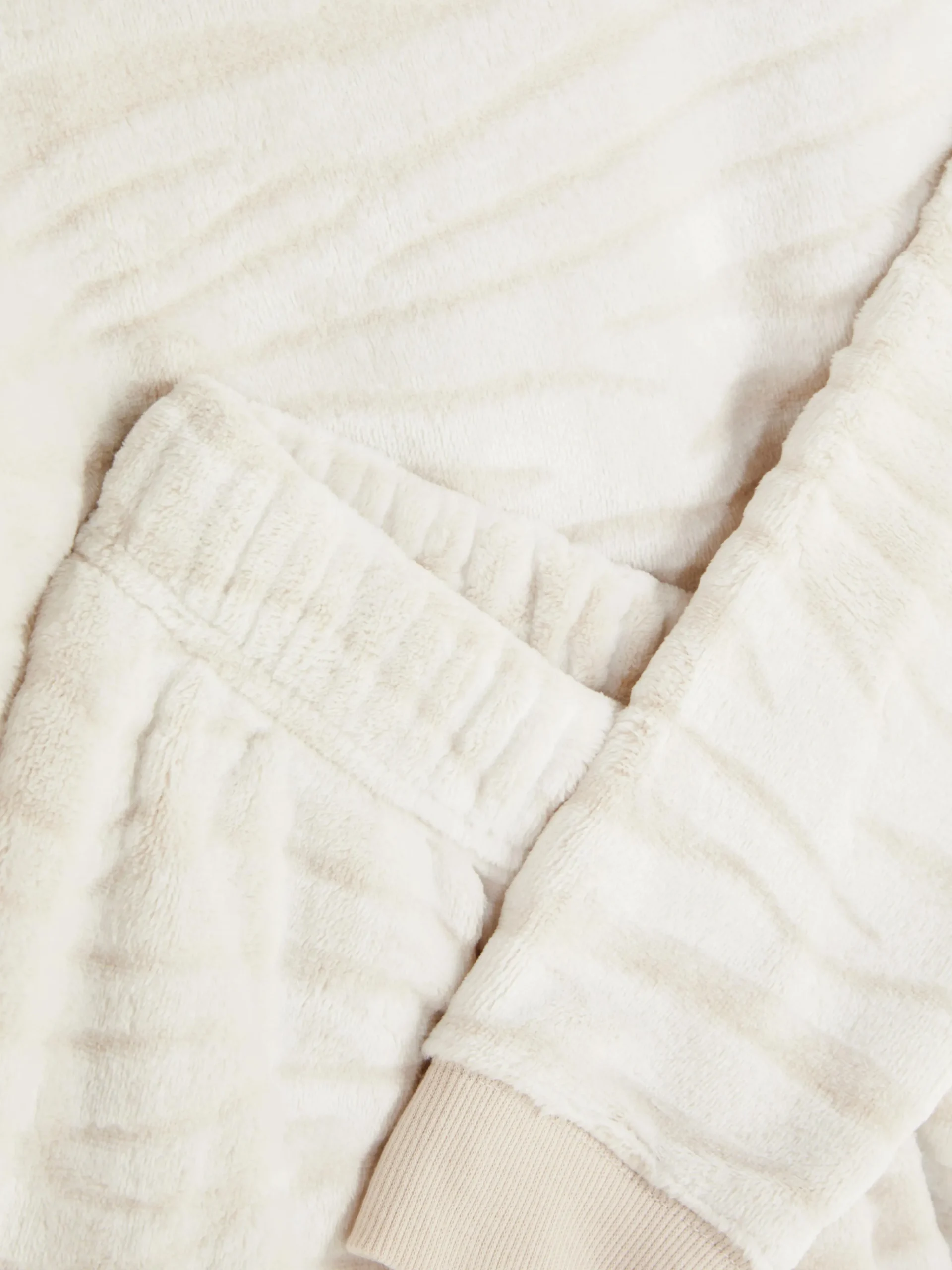 Sale Langärmeliger Fleece-Schlafanzug Damen Schlafanzüge