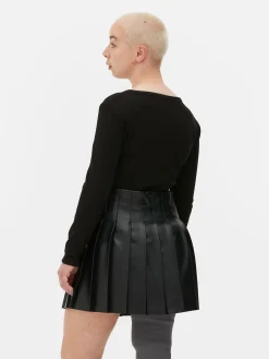 Online Langärmeliger Henley-Body Damen Tops Und T-Shirts