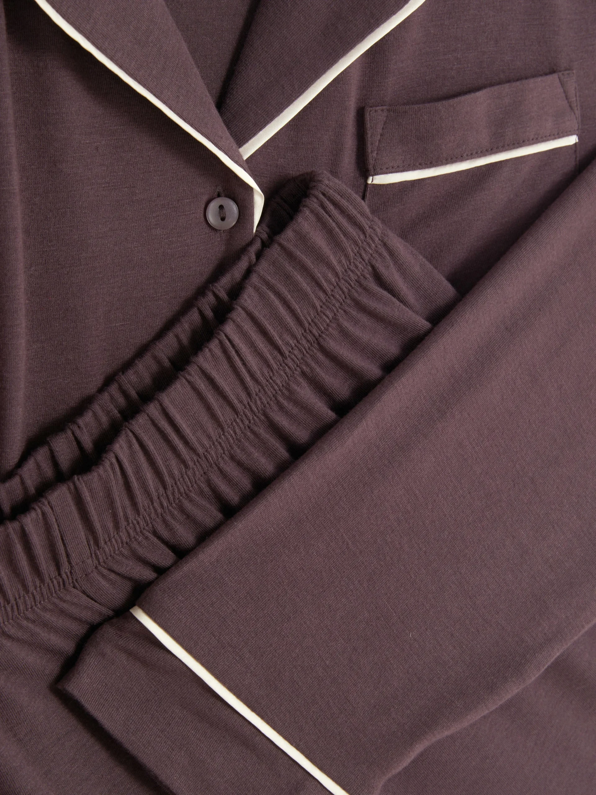 Discount Langärmeliger Jersey-Schlafanzug Im Boyfriend-Look Damen Schlafanzüge