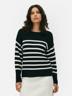 Online Langärmeliger Pullover Mit U-Boot-Ausschnitt Damen Pullover Und Cardigans