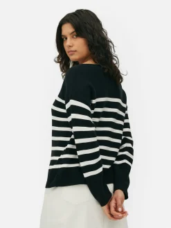 Online Langärmeliger Pullover Mit U-Boot-Ausschnitt Damen Pullover Und Cardigans