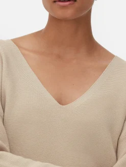 Sale Langärmeliger Pullover Mit U-Boot-Ausschnitt Damen Pullover Und Cardigans