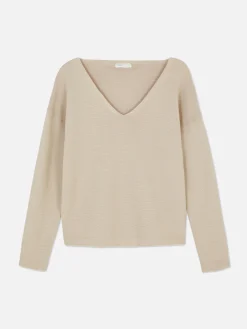 Sale Langärmeliger Pullover Mit U-Boot-Ausschnitt Damen Pullover Und Cardigans