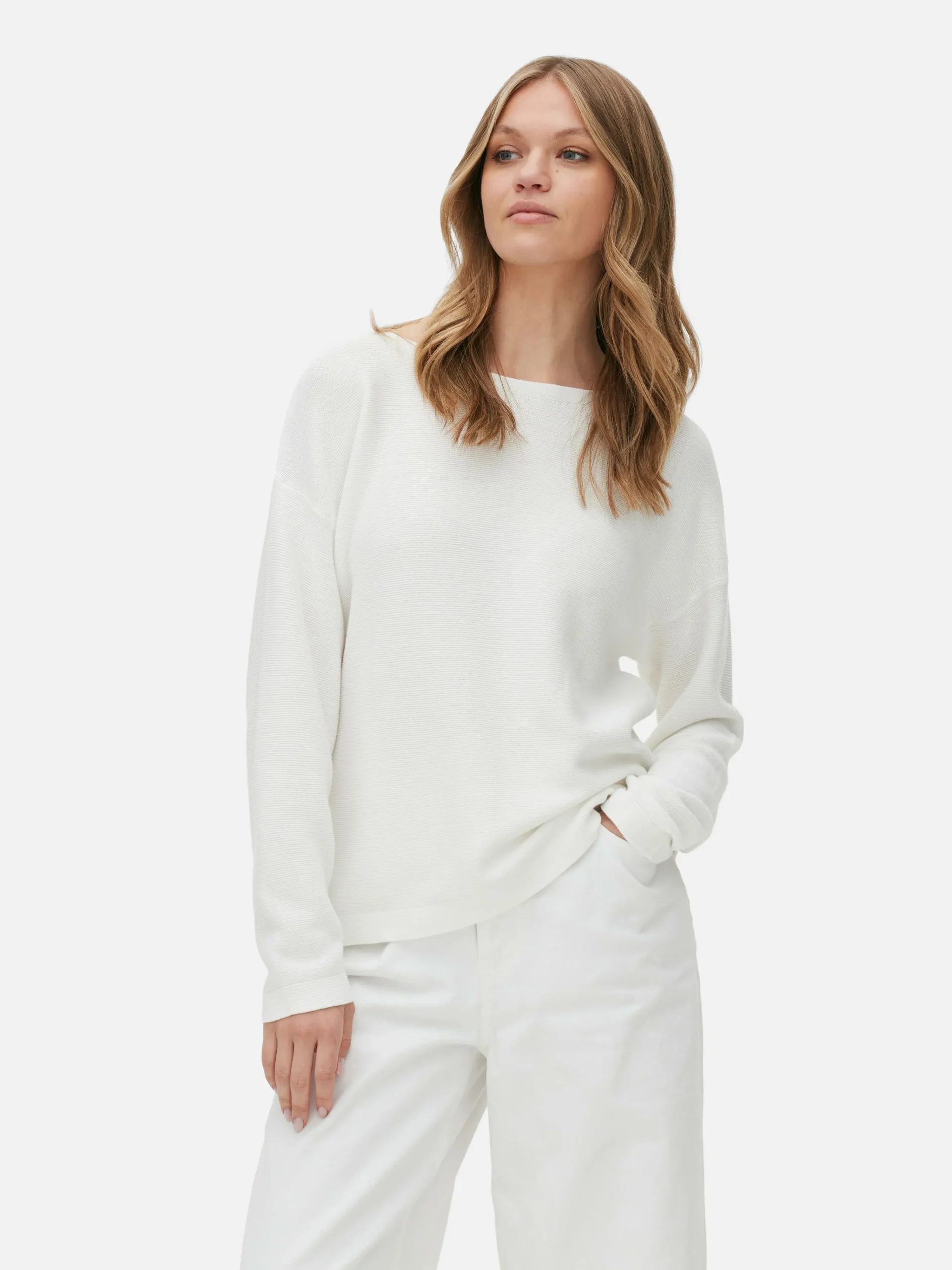 New Langärmeliger Pullover Mit U-Boot-Ausschnitt Damen Pullover Und Cardigans