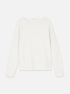 New Langärmeliger Pullover Mit U-Boot-Ausschnitt Damen Pullover Und Cardigans