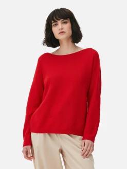 Hot Langärmeliger Pullover Mit U-Boot-Ausschnitt Damen Pullover Und Cardigans