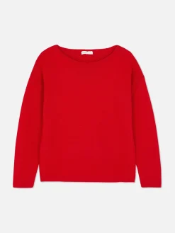 Hot Langärmeliger Pullover Mit U-Boot-Ausschnitt Damen Pullover Und Cardigans