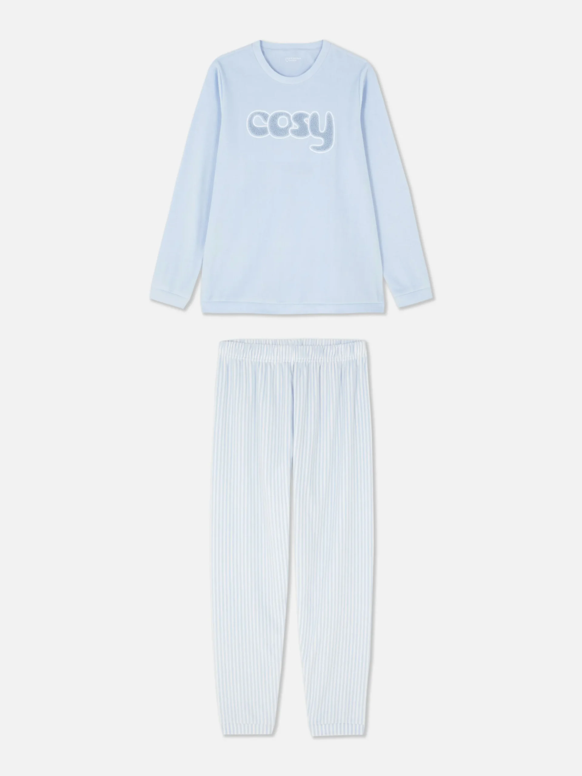 Langärmeliger Schlafanzug Mit Slogan Damen Schlafanzüge