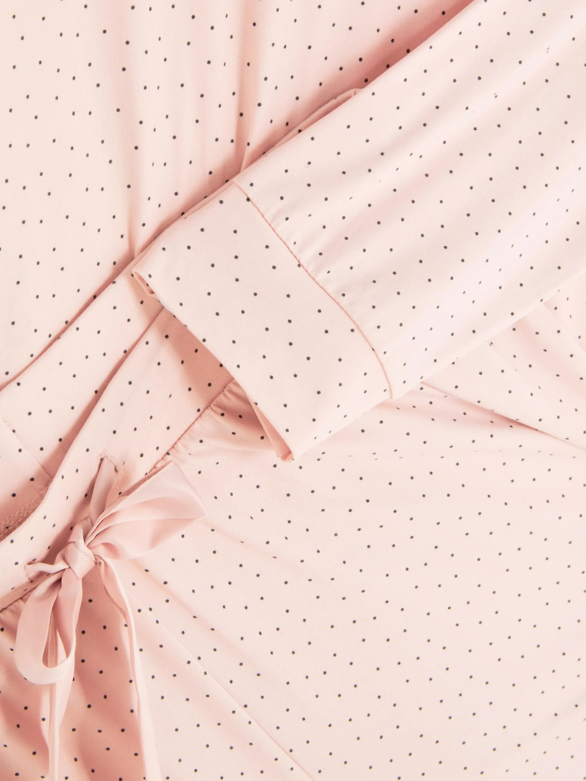 Langärmeliger Schlafanzug Mit Schleifen-Detail Damen Schlafanzüge