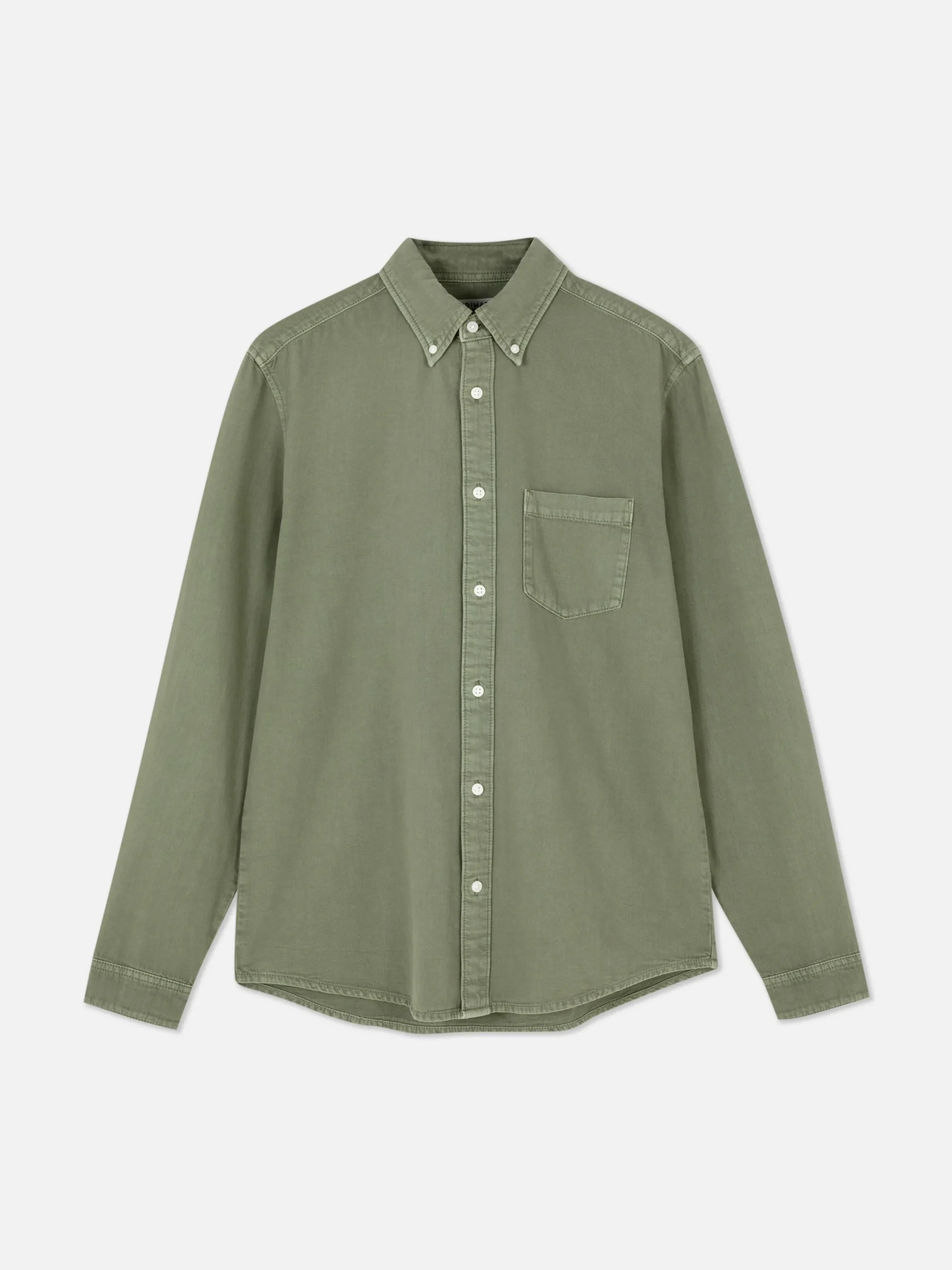 Discount Langärmeliges Hemd Aus Baumwoll-Twill Herren Hemden