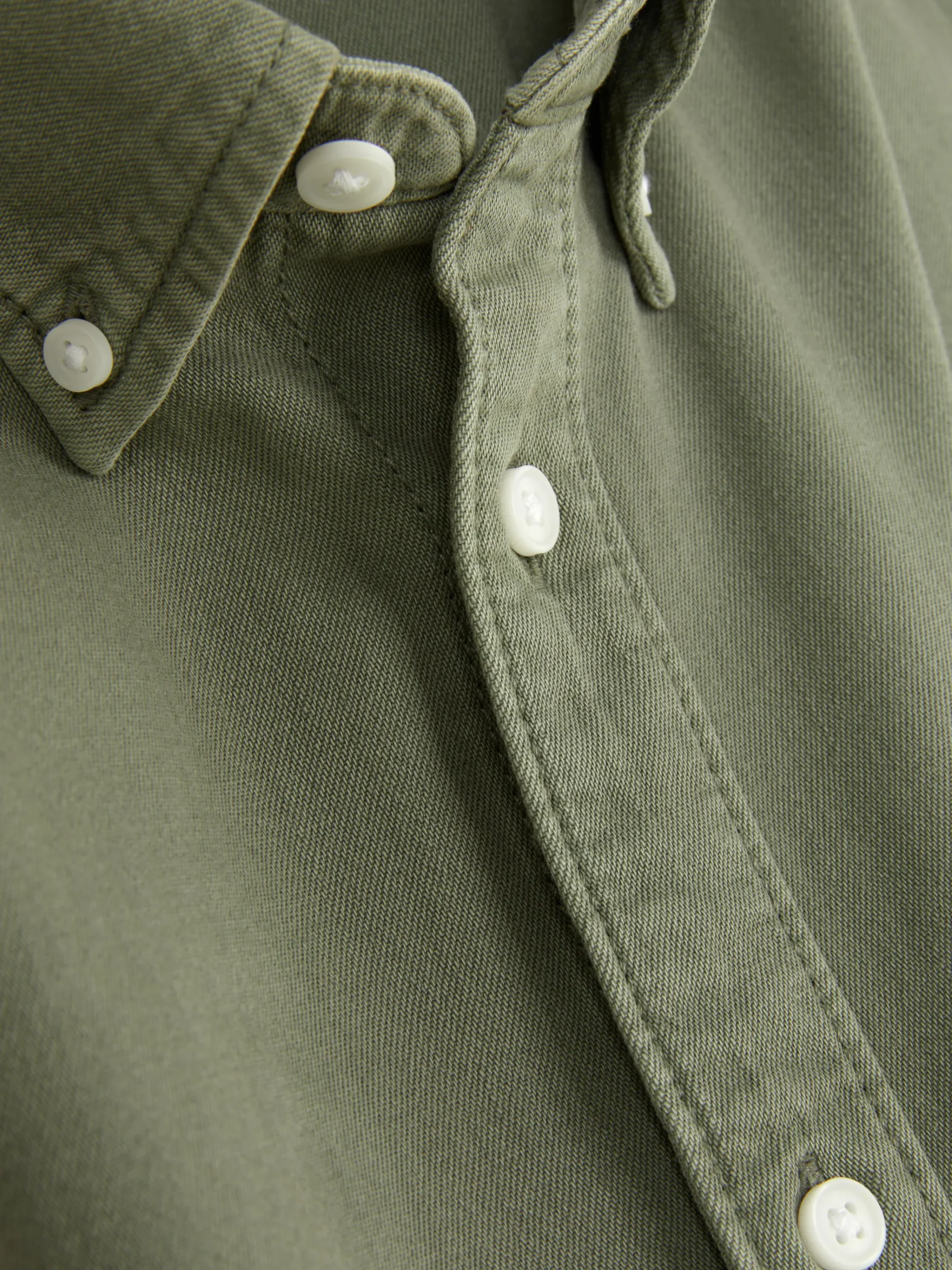 Discount Langärmeliges Hemd Aus Baumwoll-Twill Herren Hemden