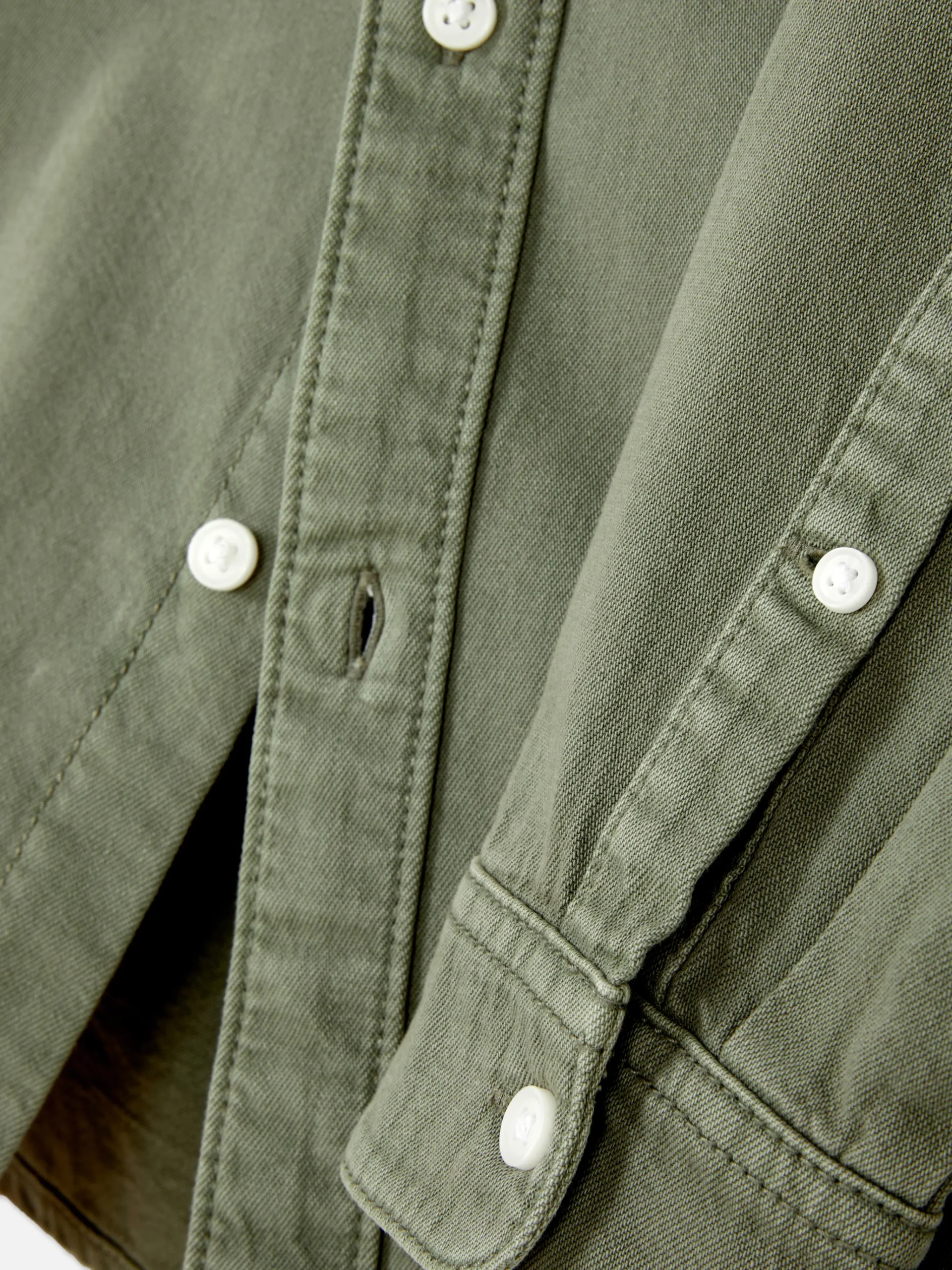 Discount Langärmeliges Hemd Aus Baumwoll-Twill Herren Hemden