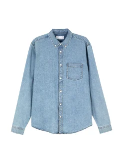 New Langärmeliges Hemd Aus Baumwoll-Twill Herren Hemden