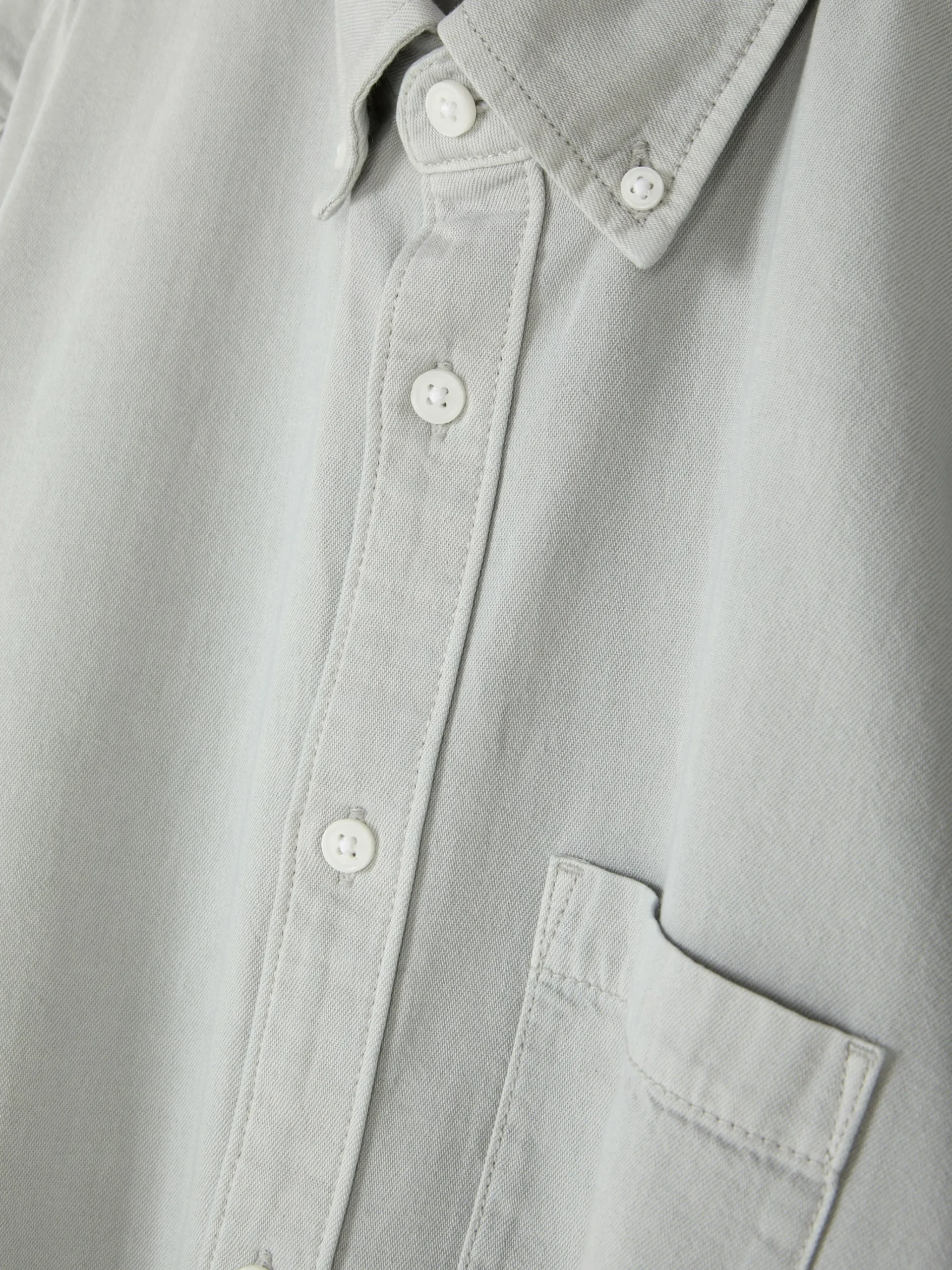 New Langärmeliges Hemd Aus Baumwoll-Twill Herren Hemden