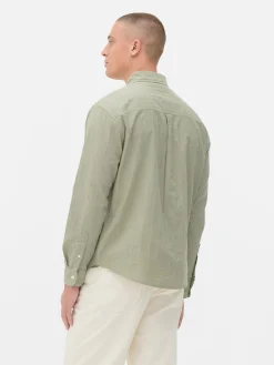 New Langärmeliges Jacquardhemd Herren Hemden