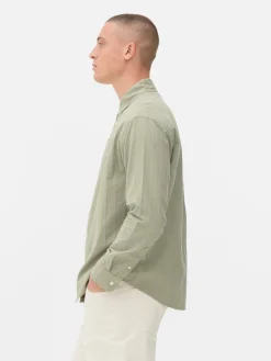 New Langärmeliges Jacquardhemd Herren Hemden