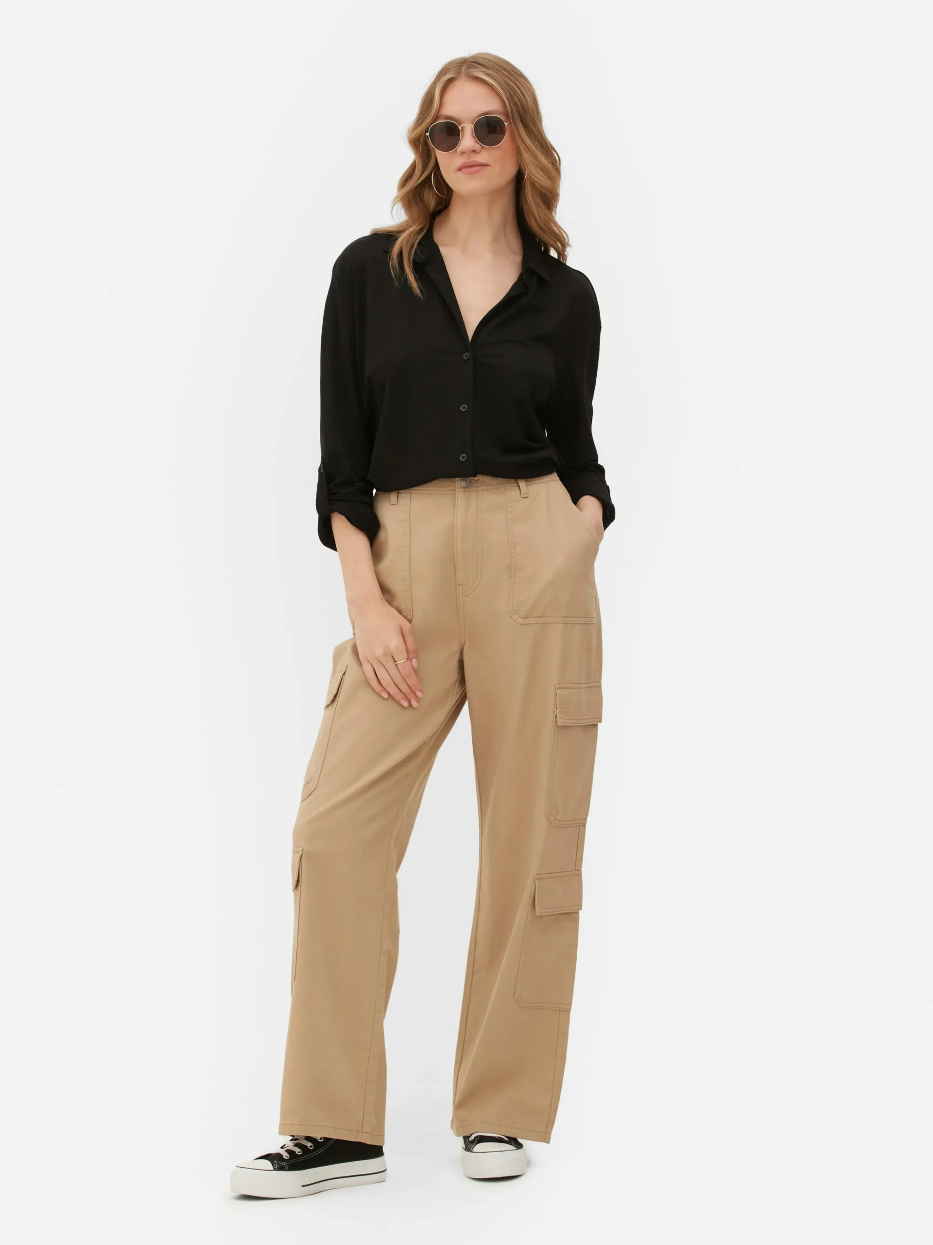 Discount Langärmeliges Jerseyhemd Damen Blusen