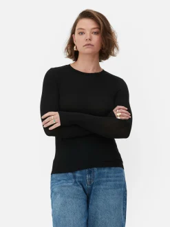 Clearance Langärmeliges „Rita Ora“ Stretch-T-Shirt Damen Tops Und T-Shirts