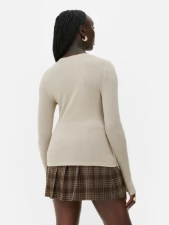 Hot Langärmeliges „Rita Ora“ Stretch-T-Shirt Damen Tops Und T-Shirts