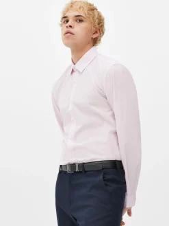 New Langärmeliges Slim-Fit-Hemd Herren Hemden